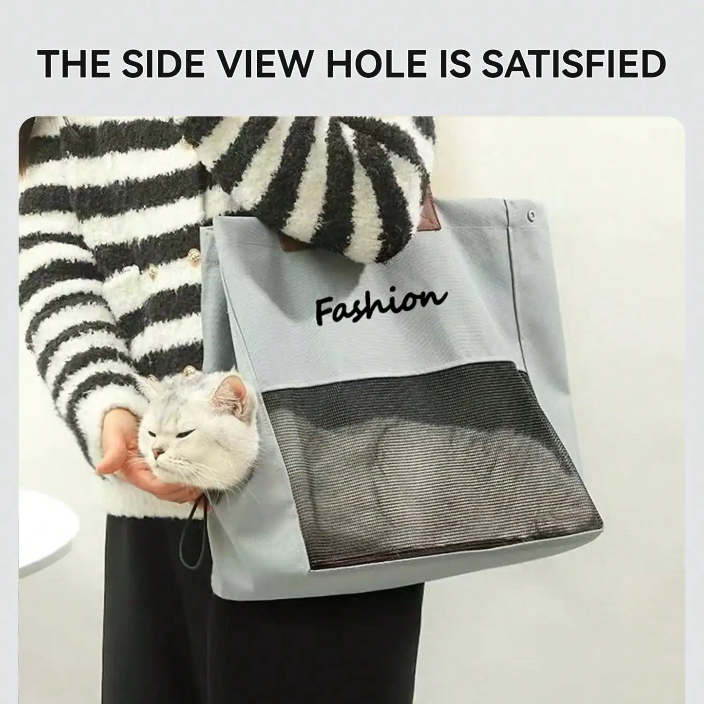 Cat Carrier Small Dog Carrier Tote Breathable Mesh Pet Carrier Bag Soft Sided Adjustable Foldable Kitten Travel Bag