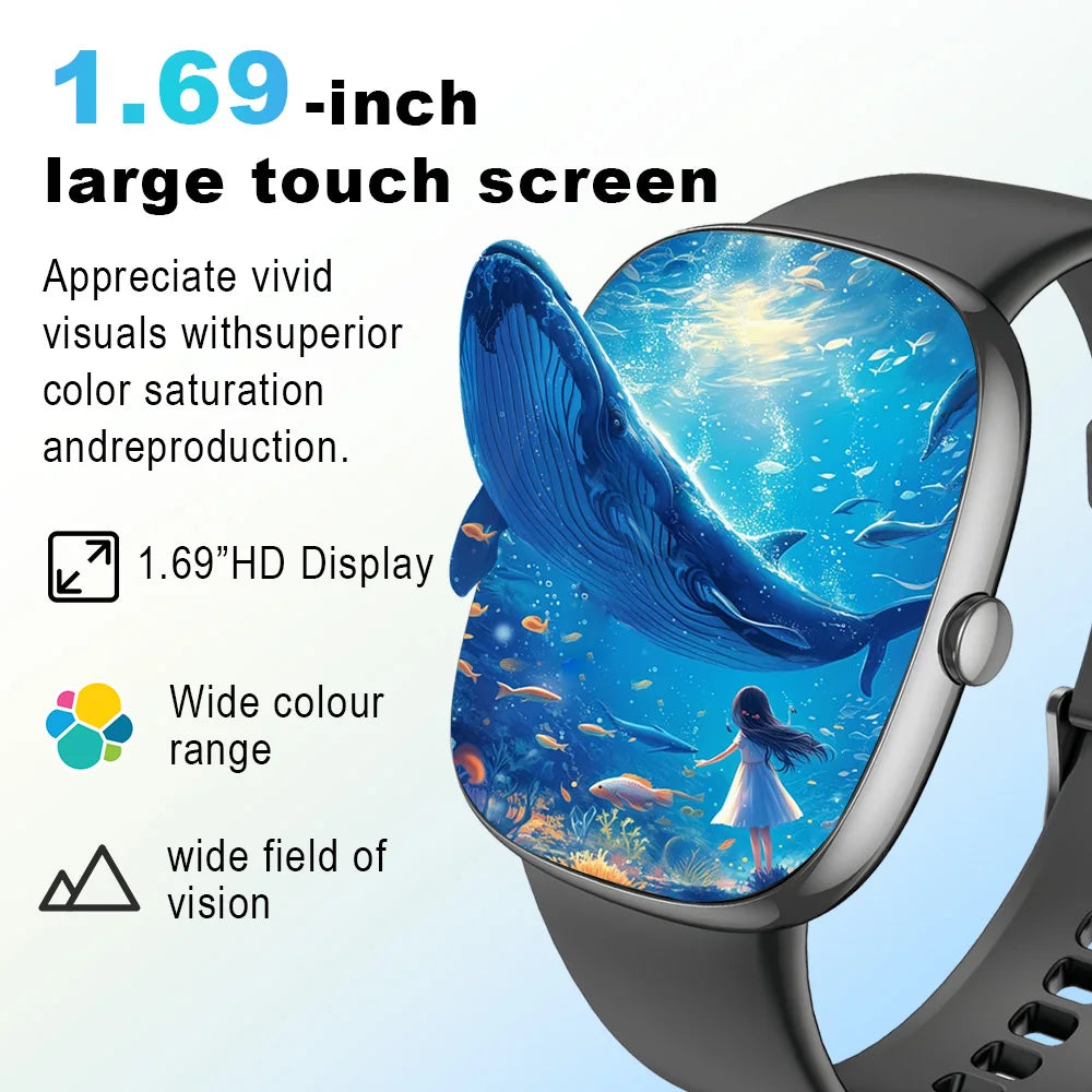 Smart Watches for Men and Women with Sleep Tracking 46mm Lightweight Step and Calorie Counter Fitness Watch Activity Tracker Pedometer for iPhone