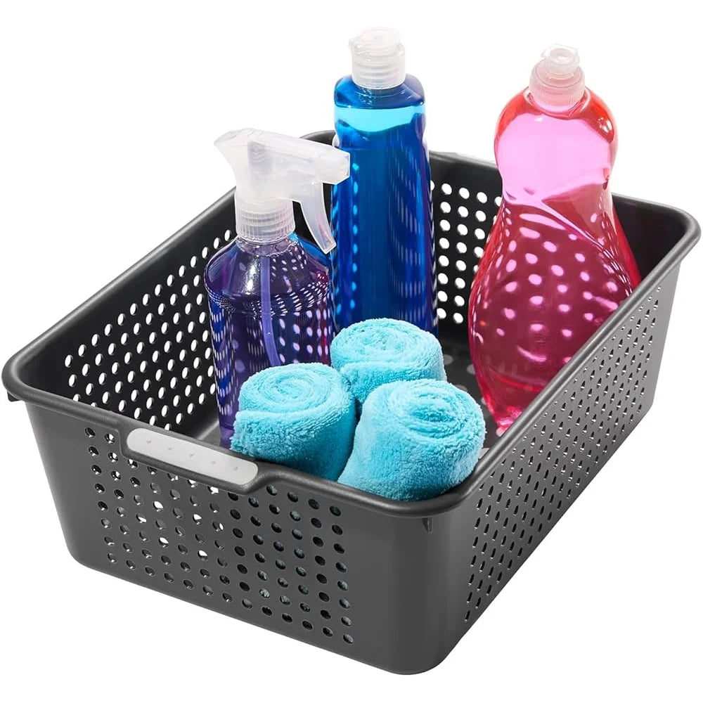 Multipurpose Storage Basket Featuring Ergonomic Handles