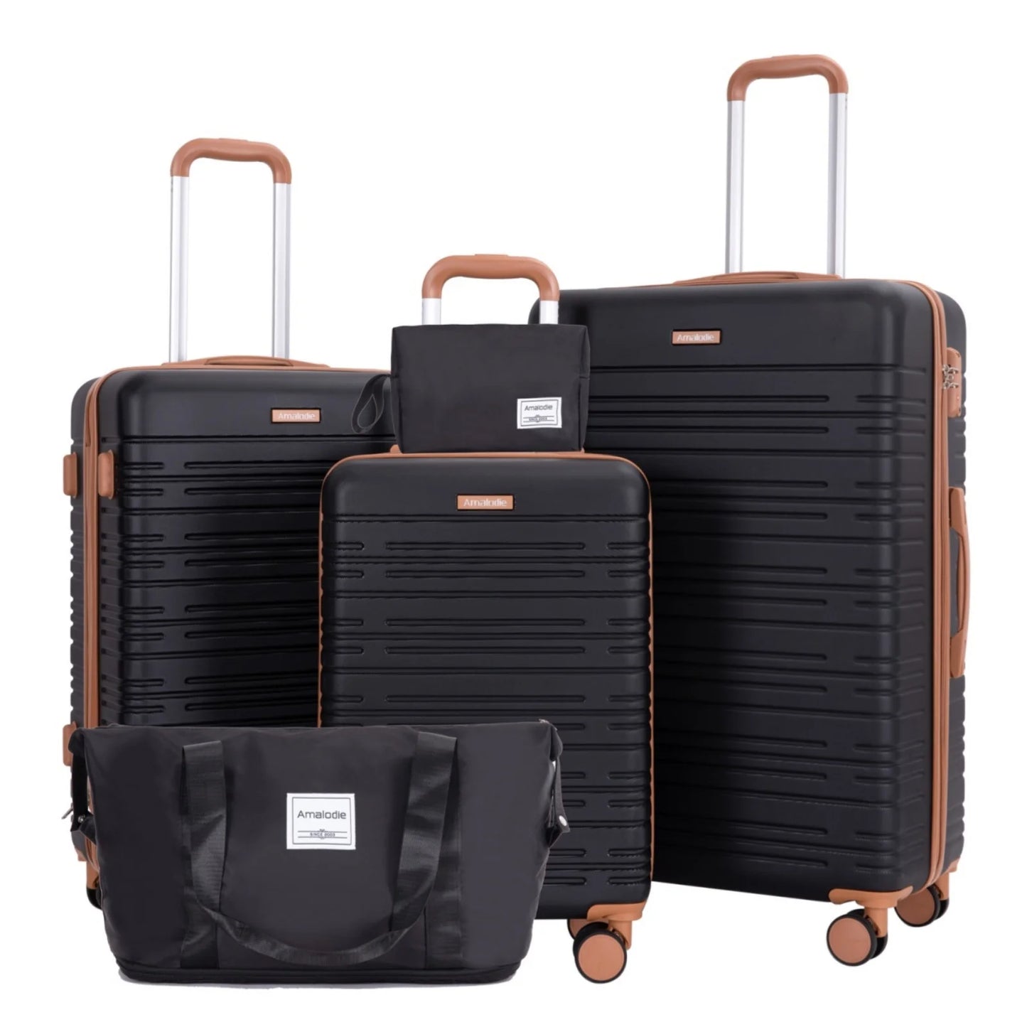 Amalodie 5 Piece Hardshell Luggage Set With TSA Lock