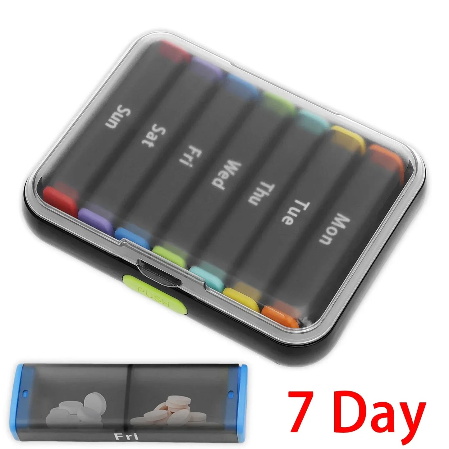 Hign-concerned Weekly 7 Day Pill Organizer With 14 Slots