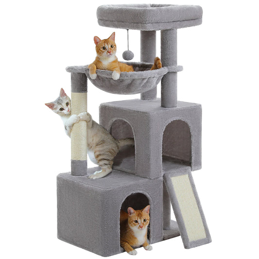 Large Cat Tree for Indoor Cats Multi Level Cat Tower with Spacious Condos and Sisal Scratching Pad