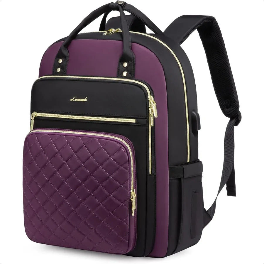 Women's Water Resistant 15.6 Laptop Backpack with USB