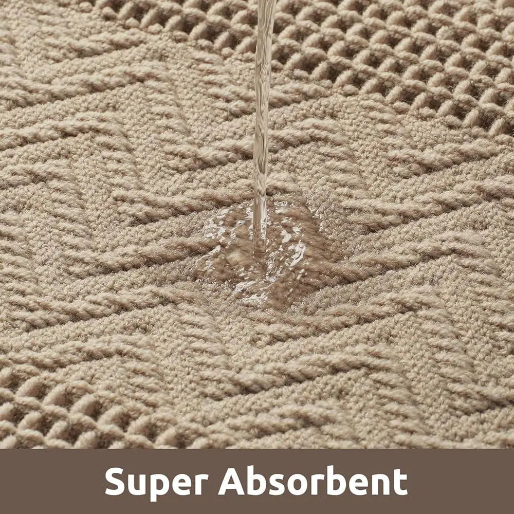 Absorbent Waffle Bath Mat Non Slip Bathroom Runner Rug Soft Comfortable Washable Floor Mat Durable Anti Slip Bathroom Decor