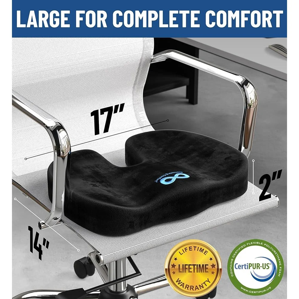 Memory Foam Seat Cushion For Office Chair Ergonomic Support