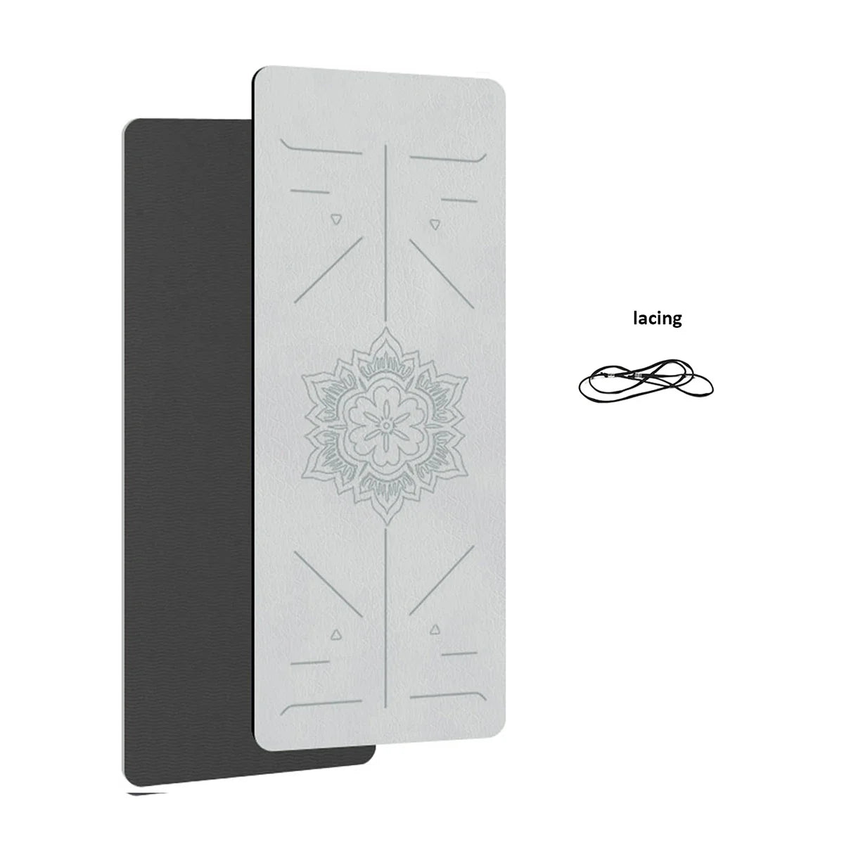 TPE Non-Slip Yoga Mat for Fitness, 180x57cm, 6mm Thick