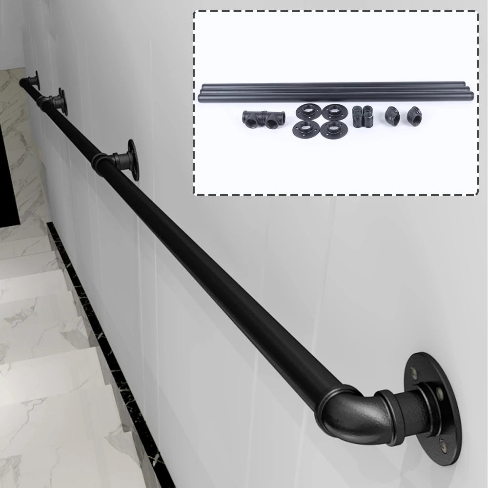 Wall Mounted Iron Handrail With Anti Corrosion Coating