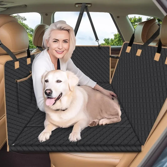 Dog Car Seat Cover Back Seat Extender Hammock Black