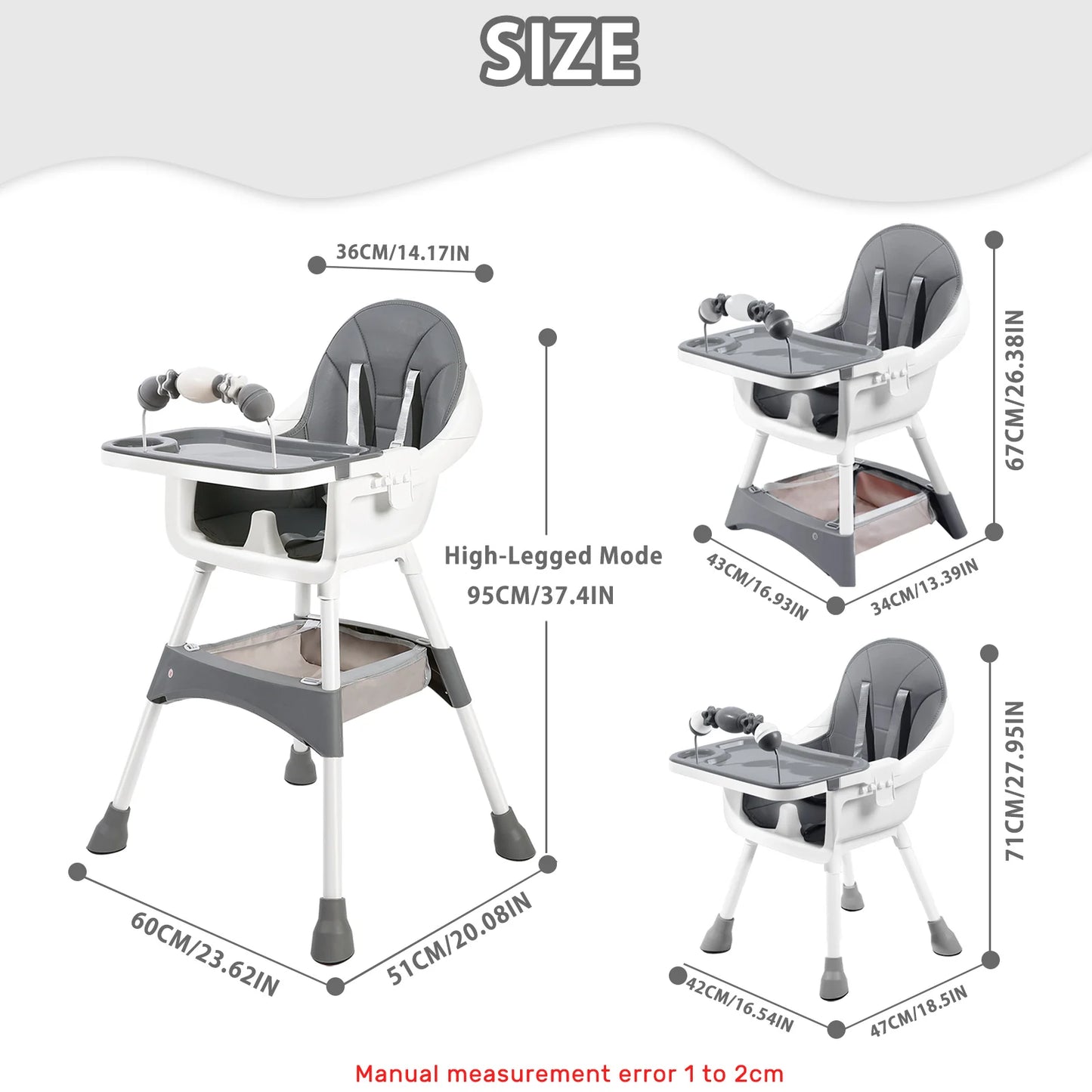 Ubravoo Baby High Chair Eat And Play Convertible Tray Chair