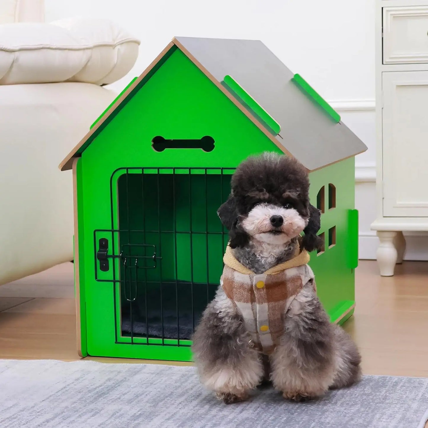 High Concerned Indoor Dog House For Small Pets Cozy Wood