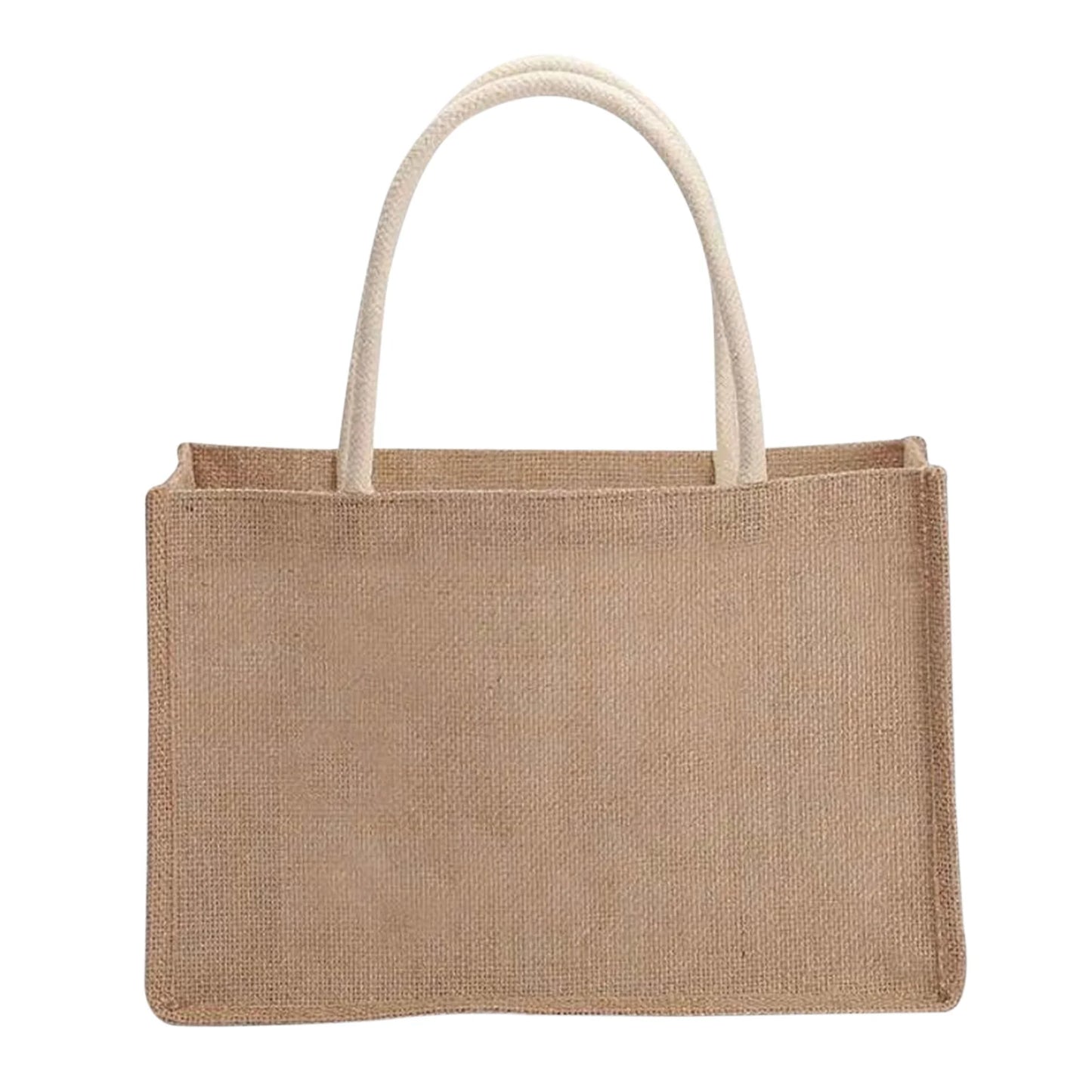 Reusable Women's Jute Tote Bags With Handles For Shopping