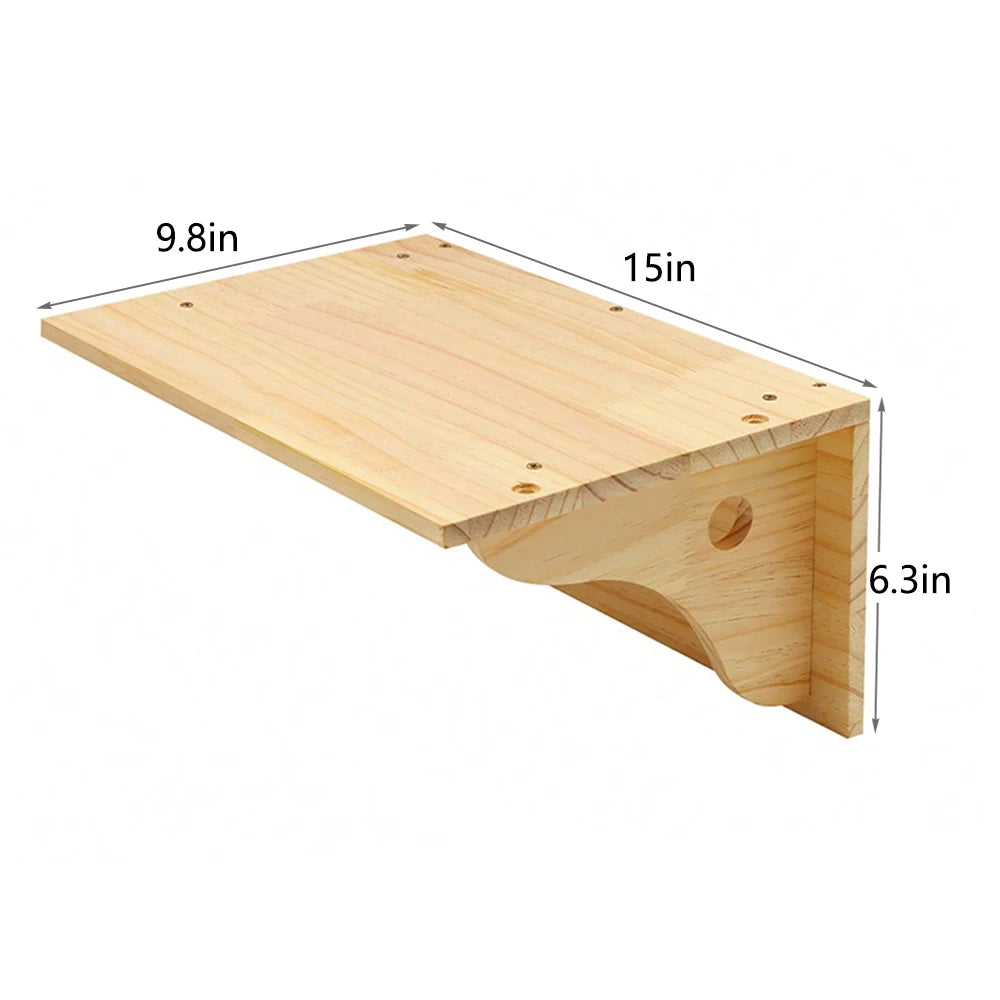 Cat Climbing Shelf Wall Mounted Four Step Stairway With Sisal Scratching Post For Cats Tree Tower Platform