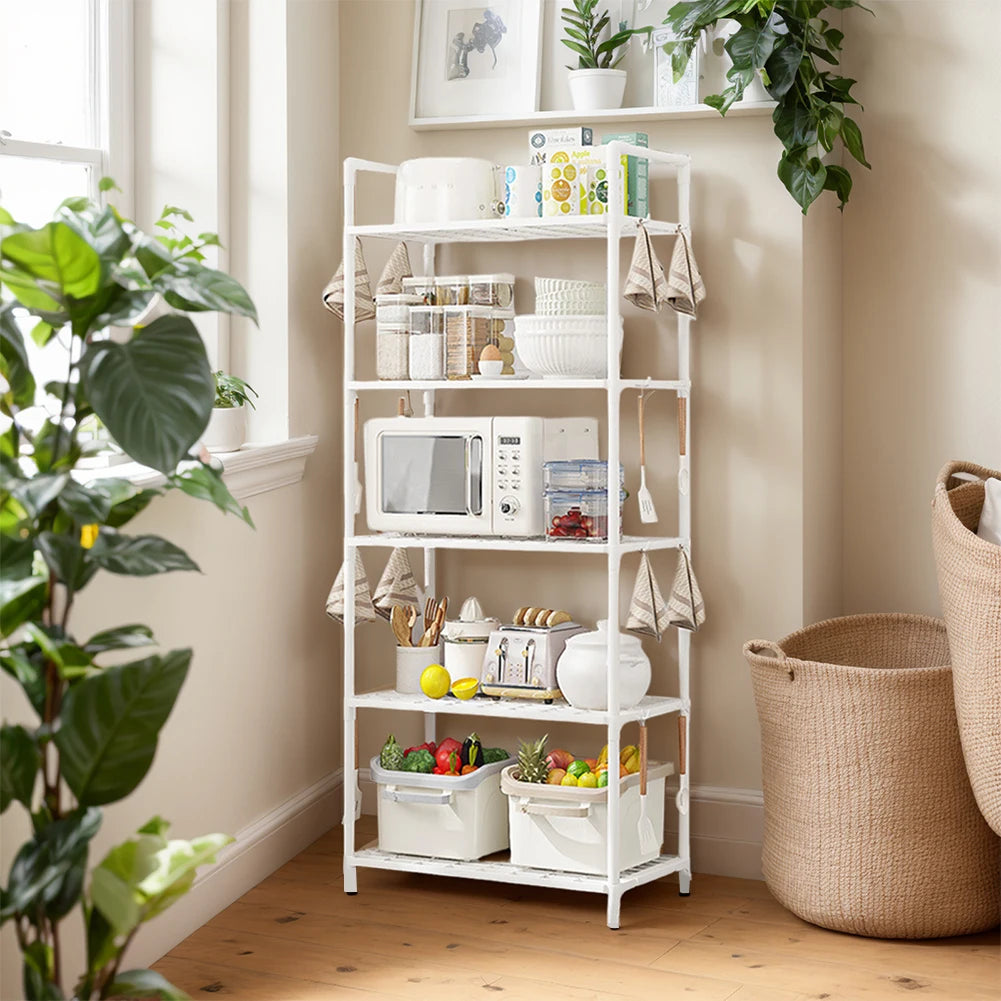 Shunmaii 5 Tier Adjustable Storage Shelves For Kitchen Pantry