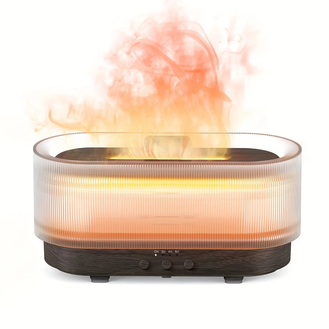 Sejoy 300ml Humidifier for Office and Home Flame Aromatherapy Ultrasonic Essential Oil Diffuser