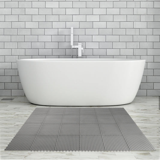 24 Pack Interlocking Bathtub Mat 11.8 Inch x 11.8 Inch Soft PVC Non Slip Tile Splicing Waterproof Bath Shower Floor Mat