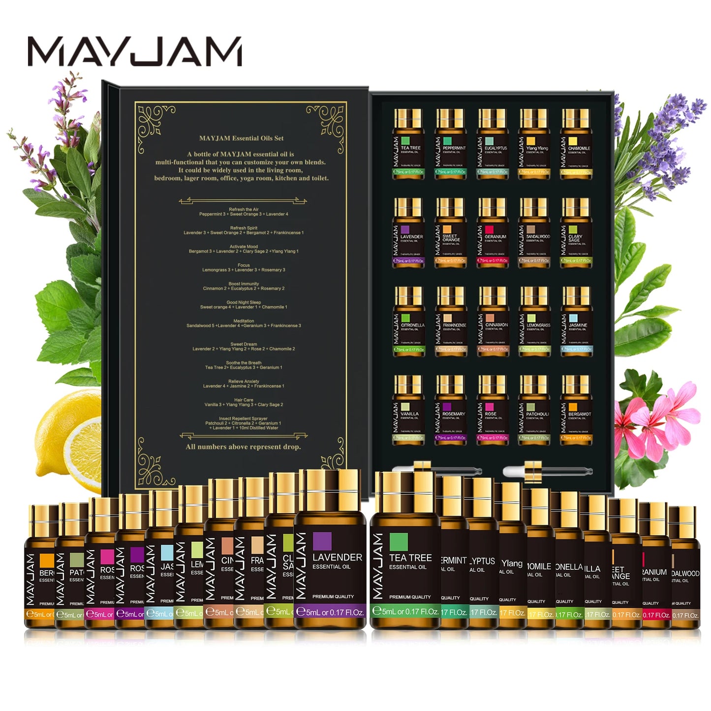 MAYJAM 20 Bottles Kit Lavender Jasmine Patchouli Vanilla