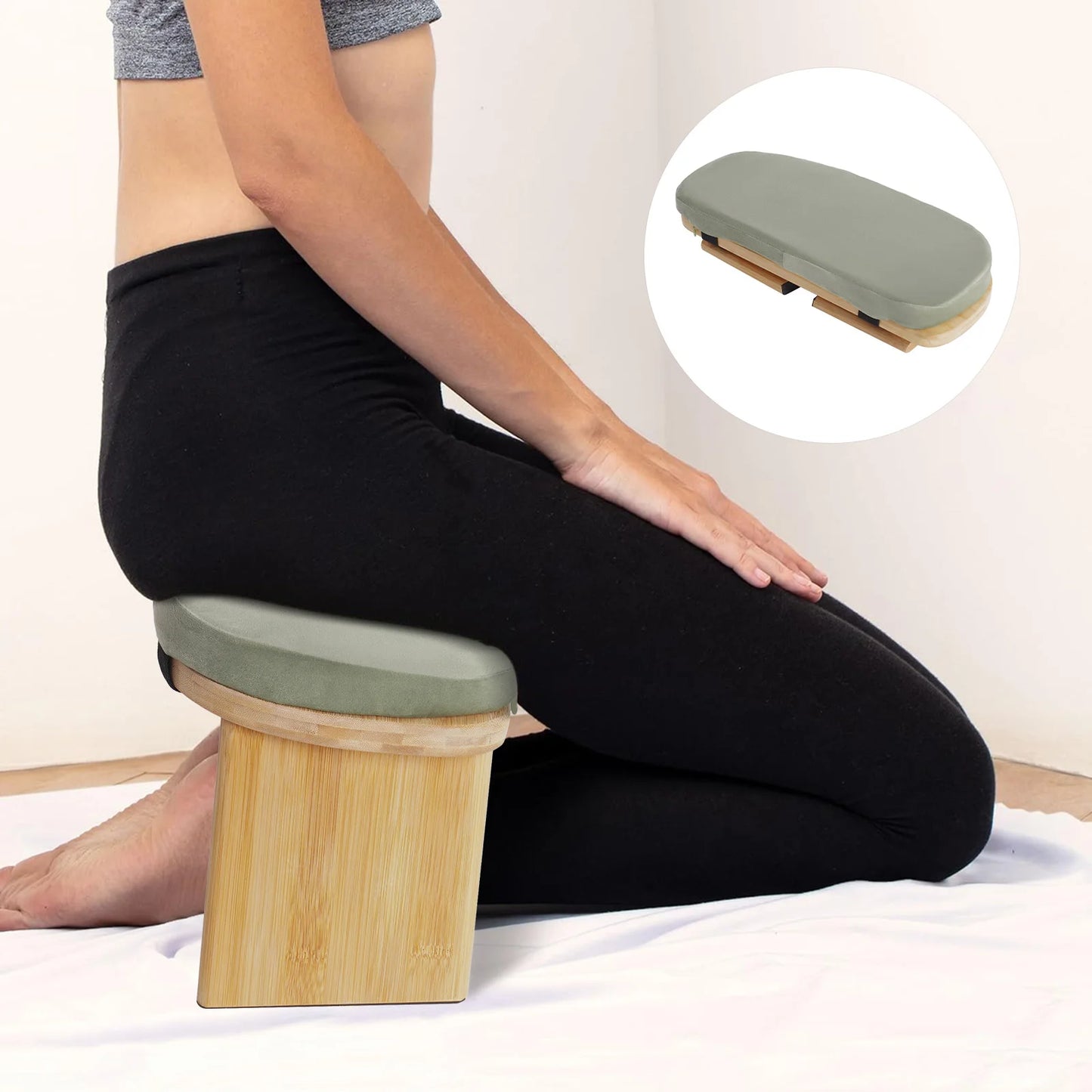 General Foldable Meditation Bench Kneeling Stool For Home Yoga Prayer