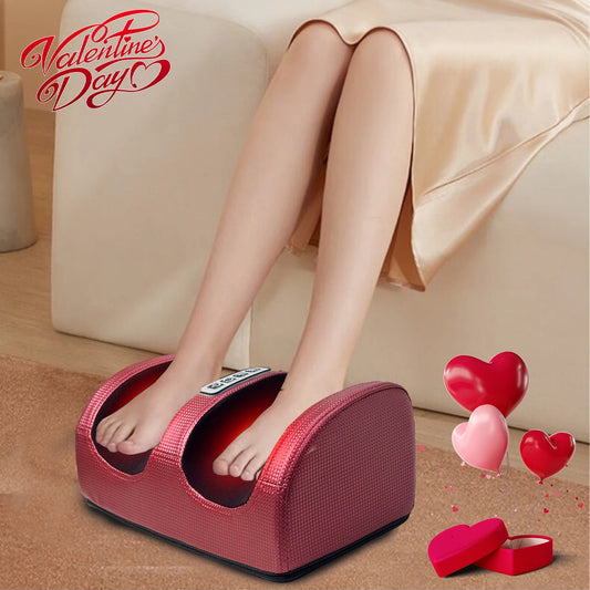 Foot Massage Machine Electric Heating Foot Kneading Leg Massager Home Relaxation Gift for Christmas and Valentine's Day