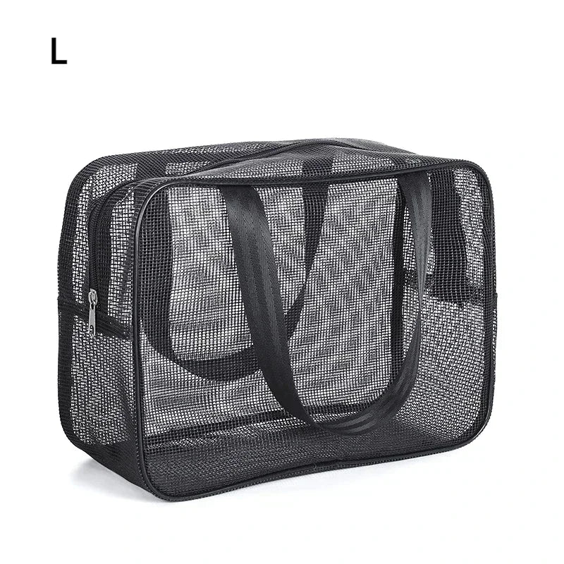 Mesh Wash Beach Bag For Travel Cosmetic Pouch Bath Organizer