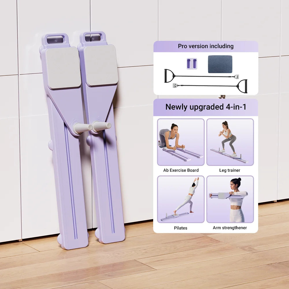 2 In 1 Abs And Ski Board Portable Core Leg Trainer Split Pilates Reformer For Home Gym Lightweight Full Body Fitness