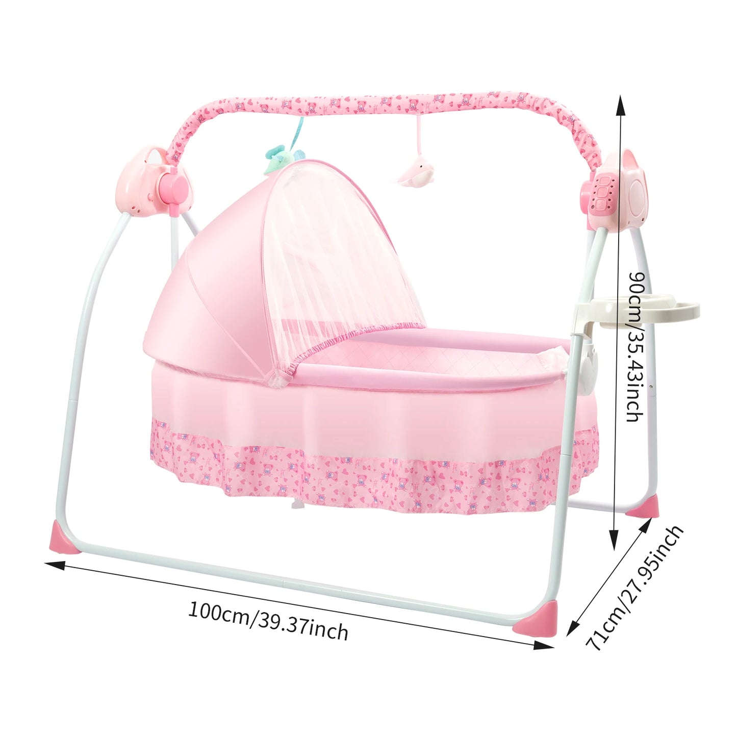 5 Gear Auto Swing Baby Crib Net With Music And Bluetooth