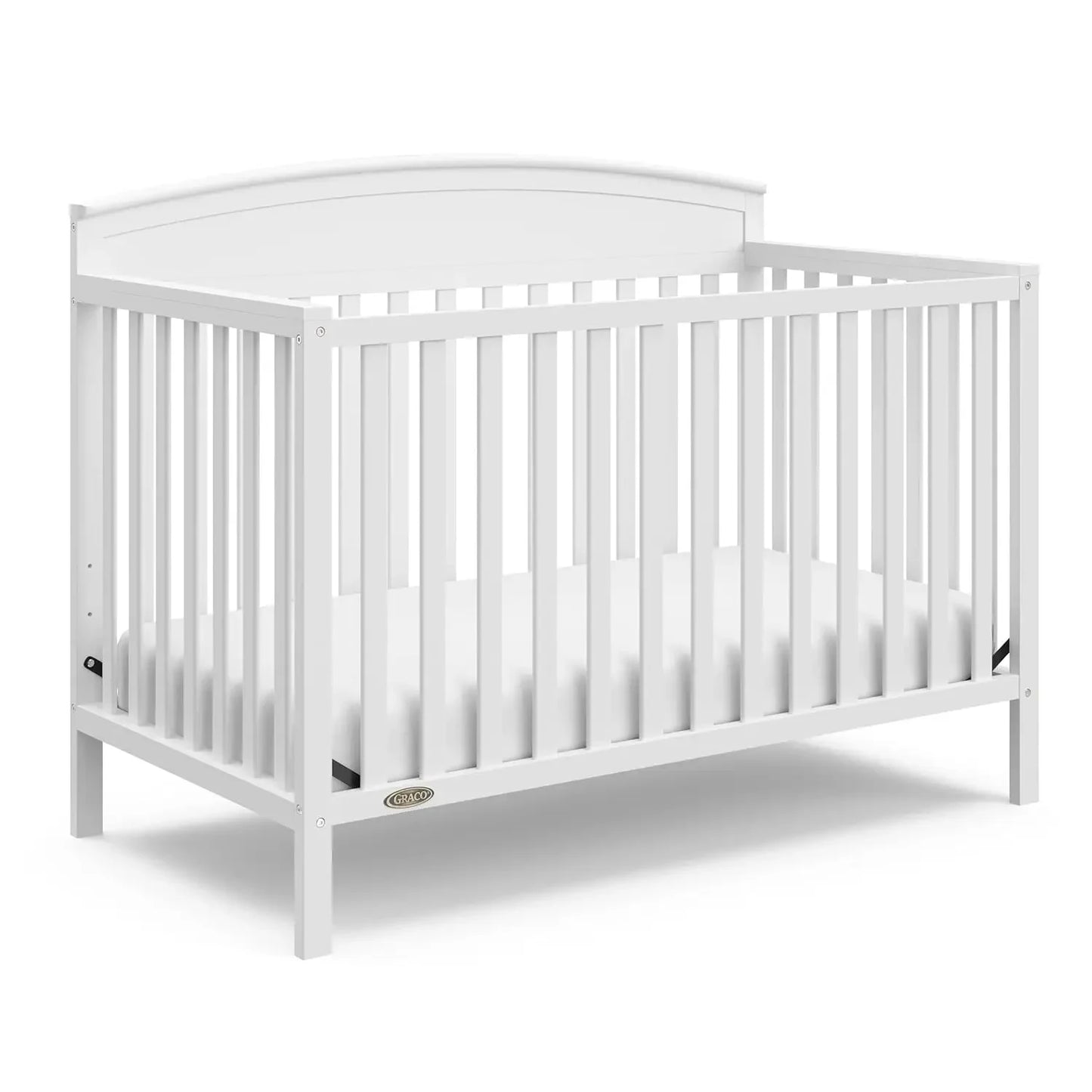 5-in-1 Convertible Crib (White) – Converts from Baby Crib to Toddler Bed, Daybed and Full-Size Bed, Fits Standard Full-Size Crib