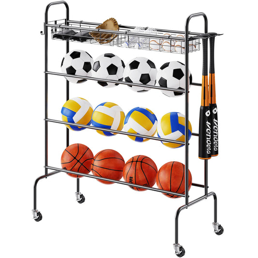 Vevor Four Layer Basketball Rack Rolling Stand With Wheels