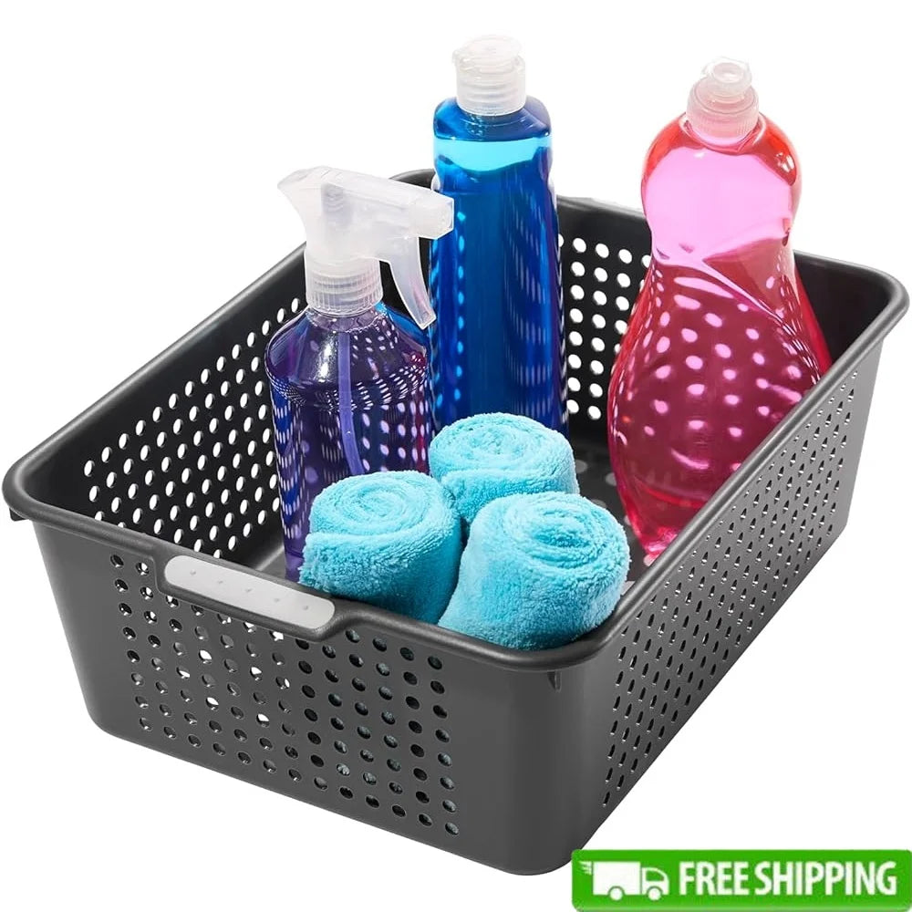 Multipurpose Storage Basket Featuring Ergonomic Handles