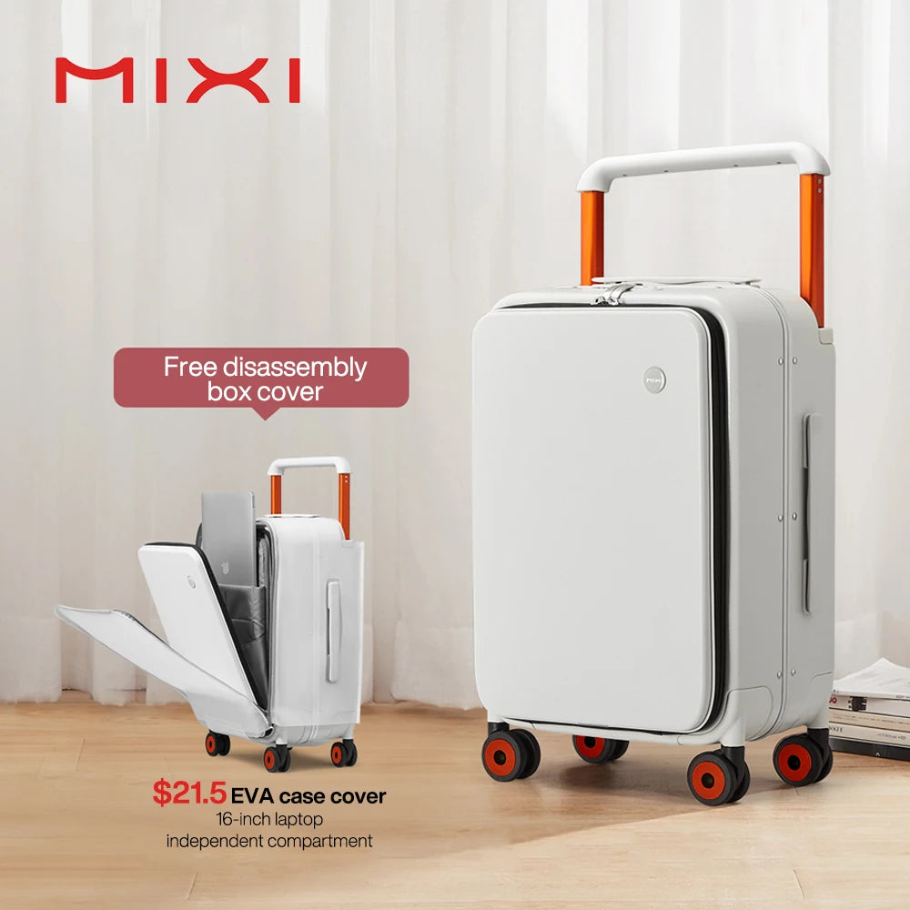 Mixi 2024 New Design Wide Handle Carry On Luggage 20 Inch