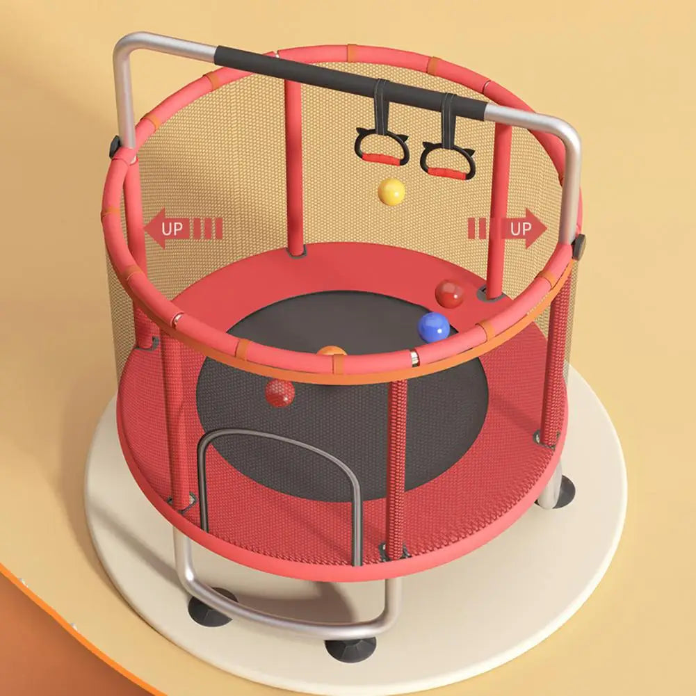 Kids Toddler Trampoline With Enclosure Net And Ocean Balls