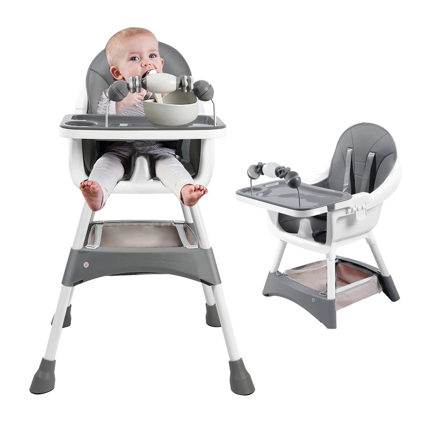 Ubravoo Baby High Chair Eat And Play Convertible Tray Chair