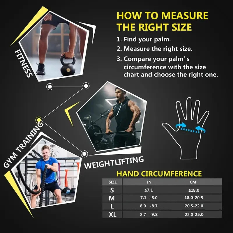 Fitness Weight Lifting Gloves with Wrist Support Adjustable Anti Slip Grip Durable Neoprene Breathable Design
