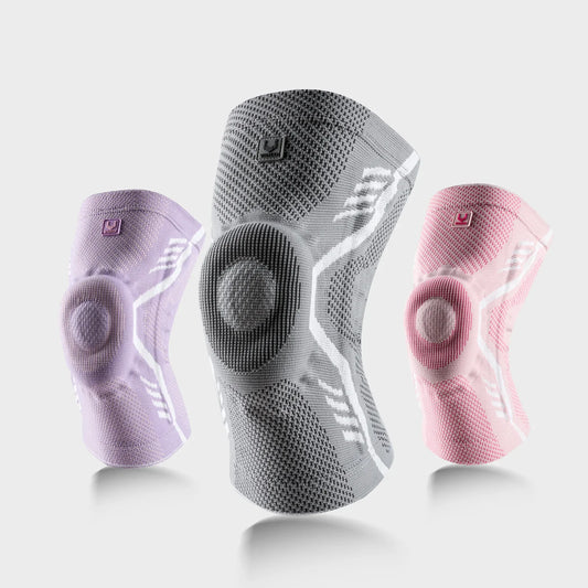 Knee Brace With Silicone Pads Spring Support Breathable