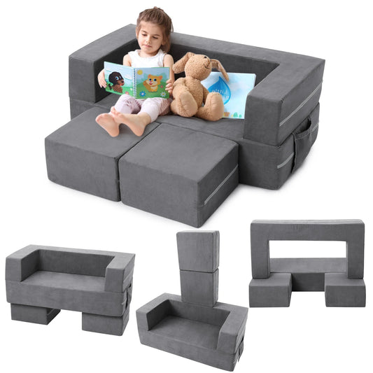 Modular Kids Play Couch 3 Piece Toddler Foam Sofa Bed