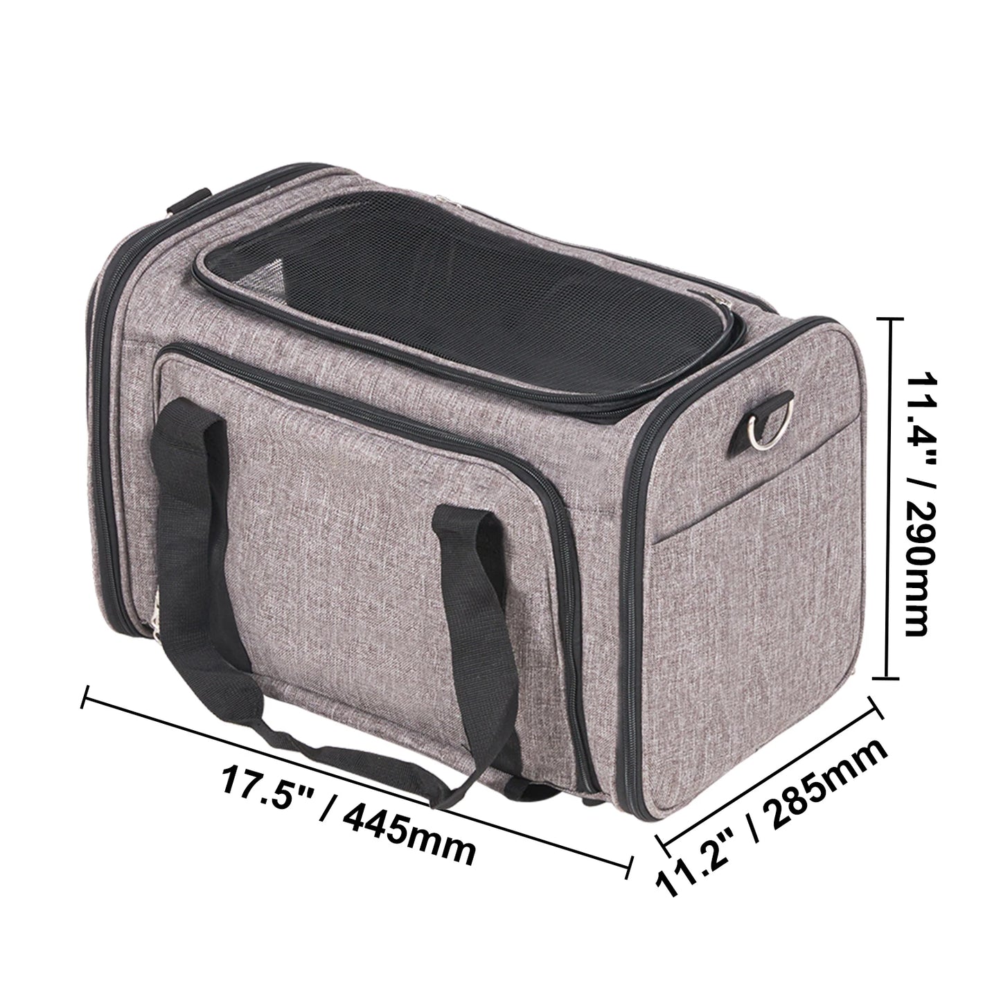 VEVOR Pet Carrier Backpack With Telescopic Handle Wheels