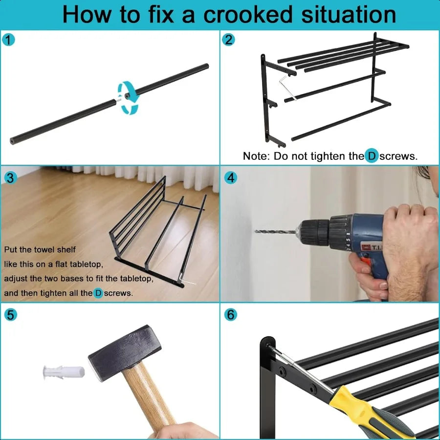 Hign-concerned Three Tier Stainless Steel Wall Mounted Towel Rack