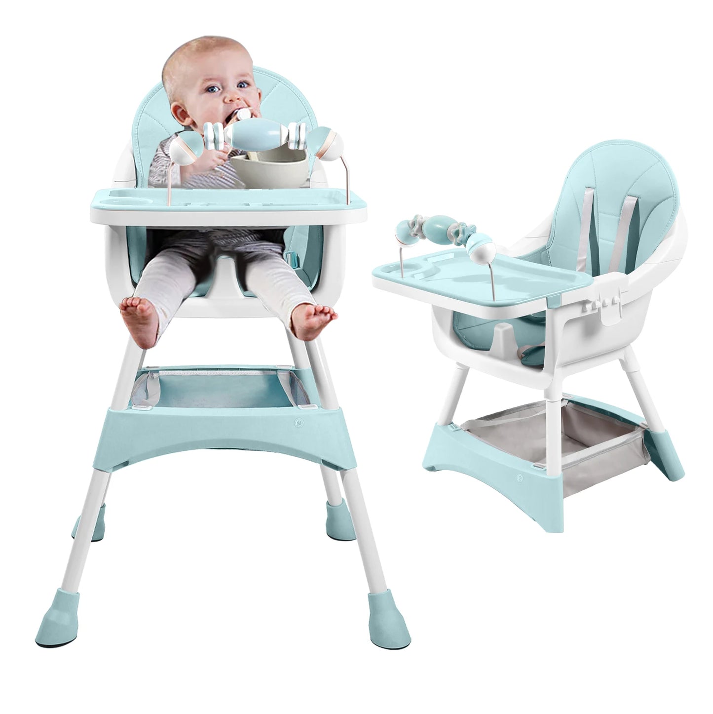 Ubravoo Baby High Chair Eat And Play Convertible Tray Chair