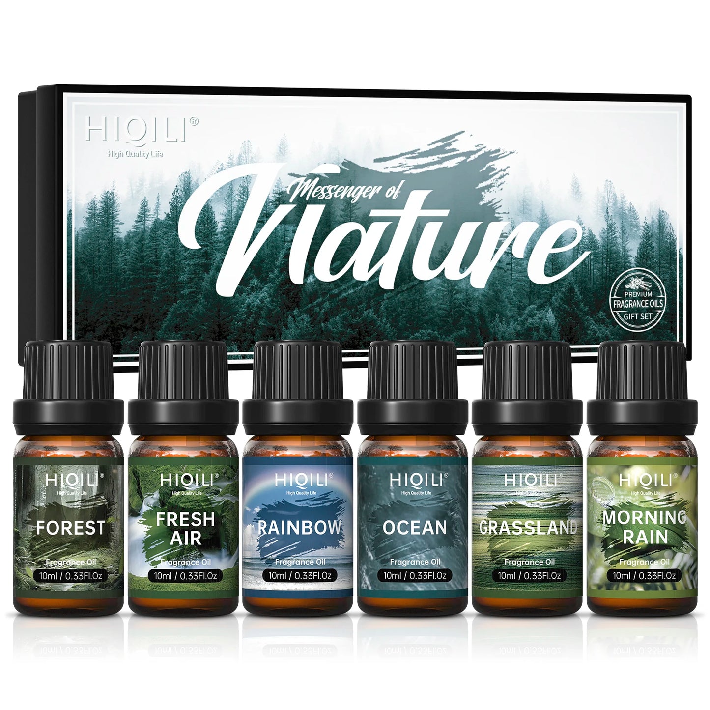 HIQILI Nature Fragrance Oils Gift Set For Aromatherapy