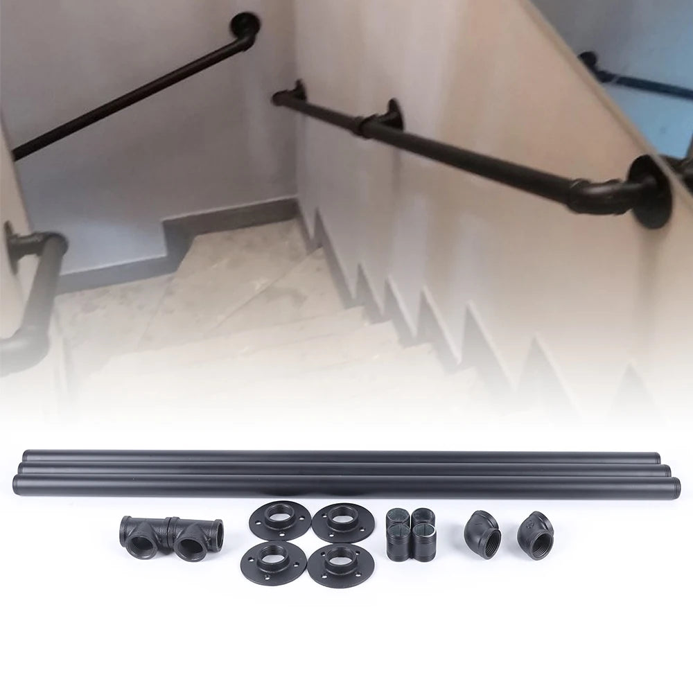 Wall Mounted Iron Handrail With Anti Corrosion Coating