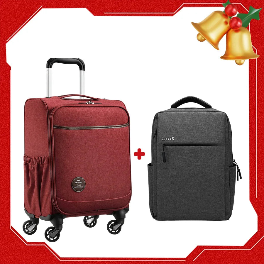 Luggage Set Underseat Carry On Luggage with Wheels 15 Inch Lightweight Luggage with Front Opening Lid Blue