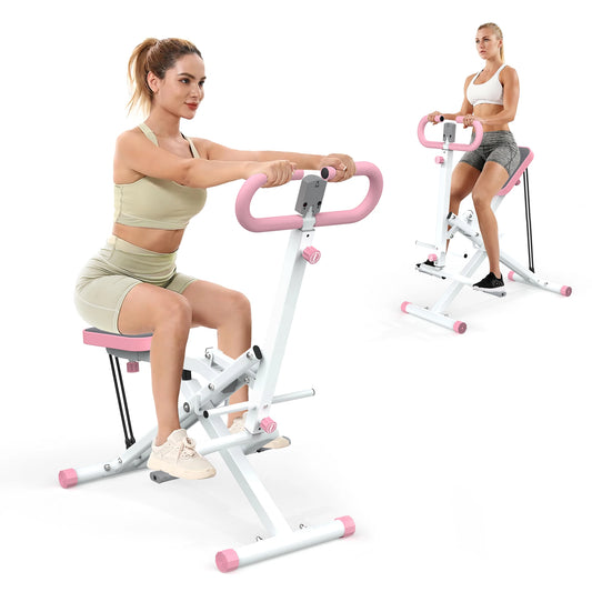 Foldable Squat Machine with Resistance Bands for Gluteus Maximus Training and Abdominal Back and Leg Workouts