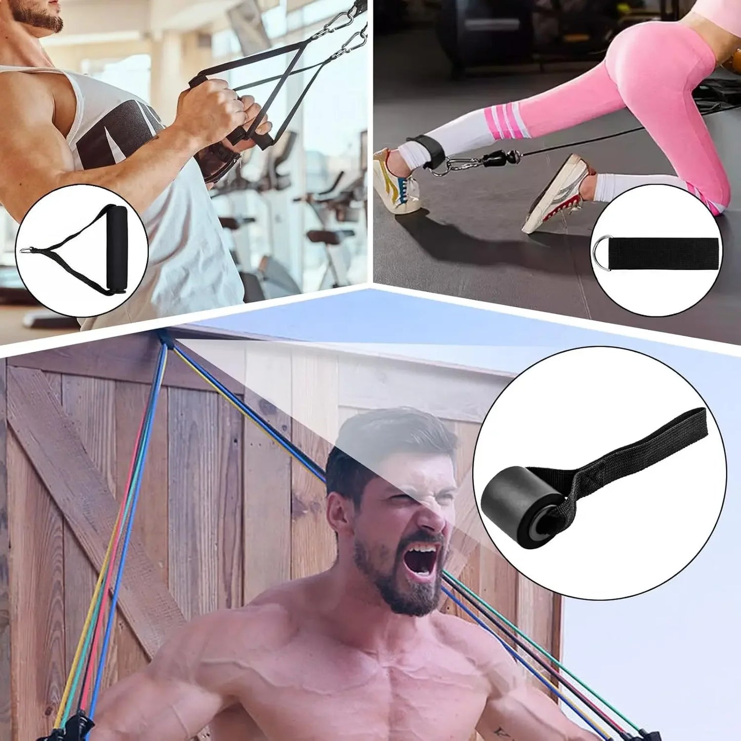 XMSJ Crossfit Latex Resistance Band Set 11 Piece Exercise