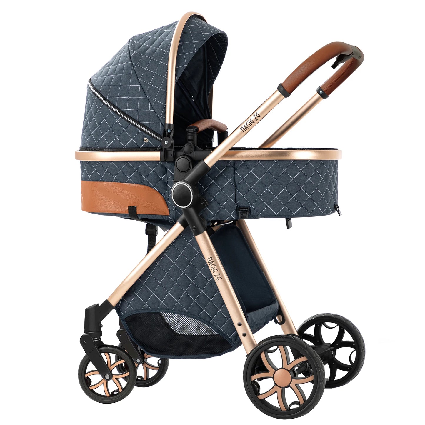 Baby Stroller 3 in 1 Travel System Pushchair Lightweight Pram All Terrain Baby Buggy Compact Fold Stroller