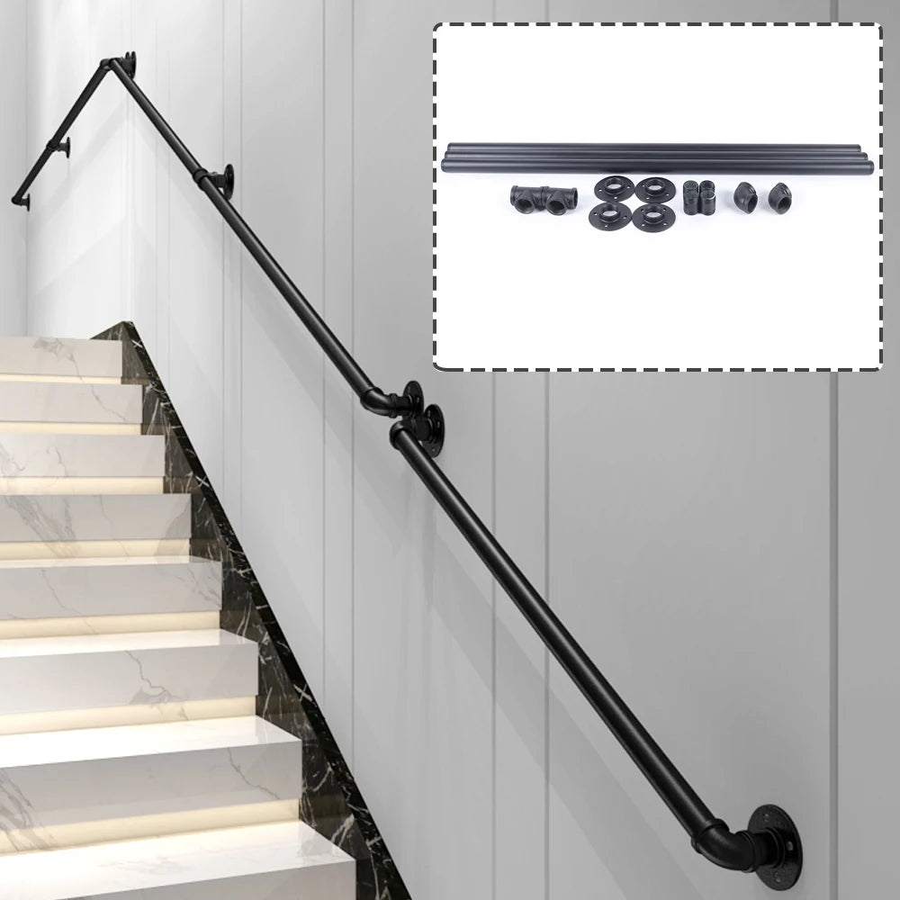 Wall Mounted Iron Handrail With Anti Corrosion Coating