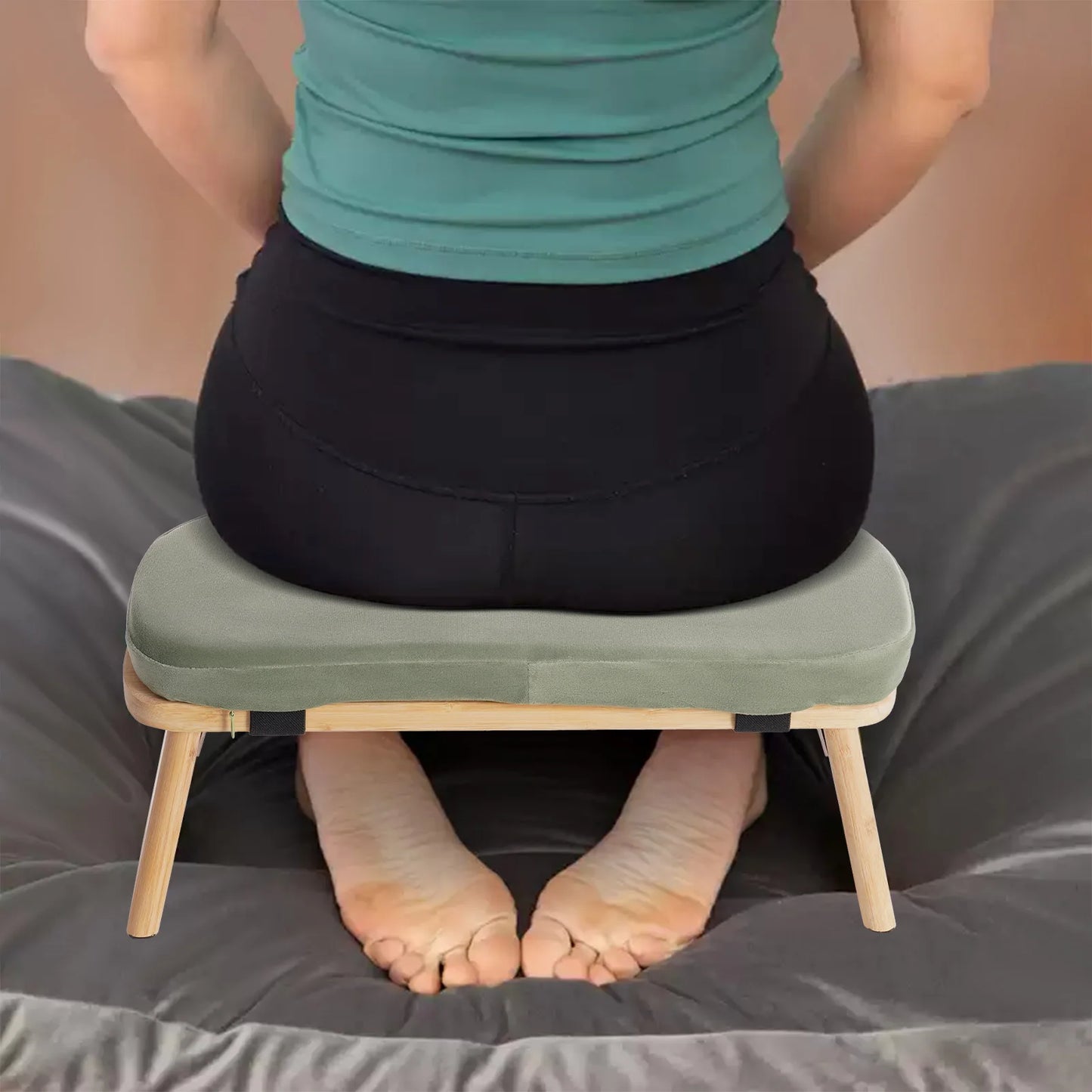 General Foldable Meditation Bench Kneeling Stool For Home Yoga Prayer