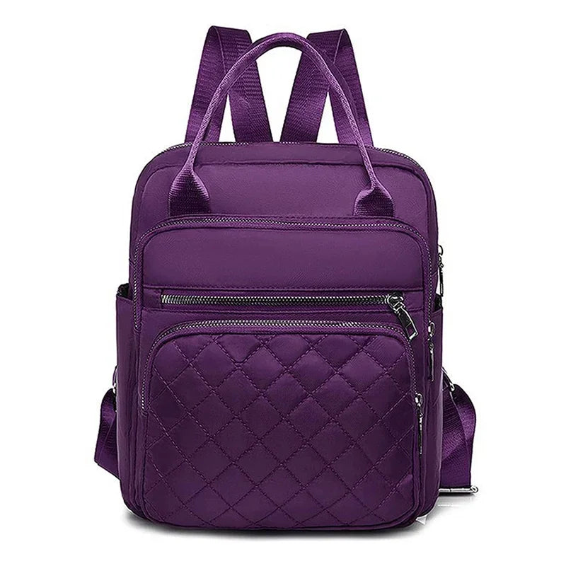 Women's Black Waterproof Travel Backpack Large Capacity