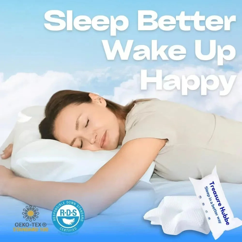 Comfortable Memory Foam Neck Pillow for Cervical Support