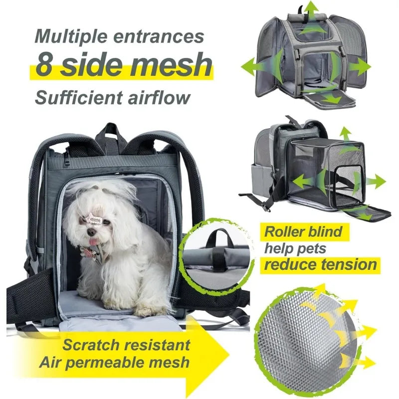 Expandable Pet Carrier Airline Approved Foldable Backpack