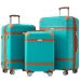 Hardshell Luggage Set 3 Piece Double Spinner Suitcase with TSA Lock Lightweight 20 Inch 24 Inch 28 Inch