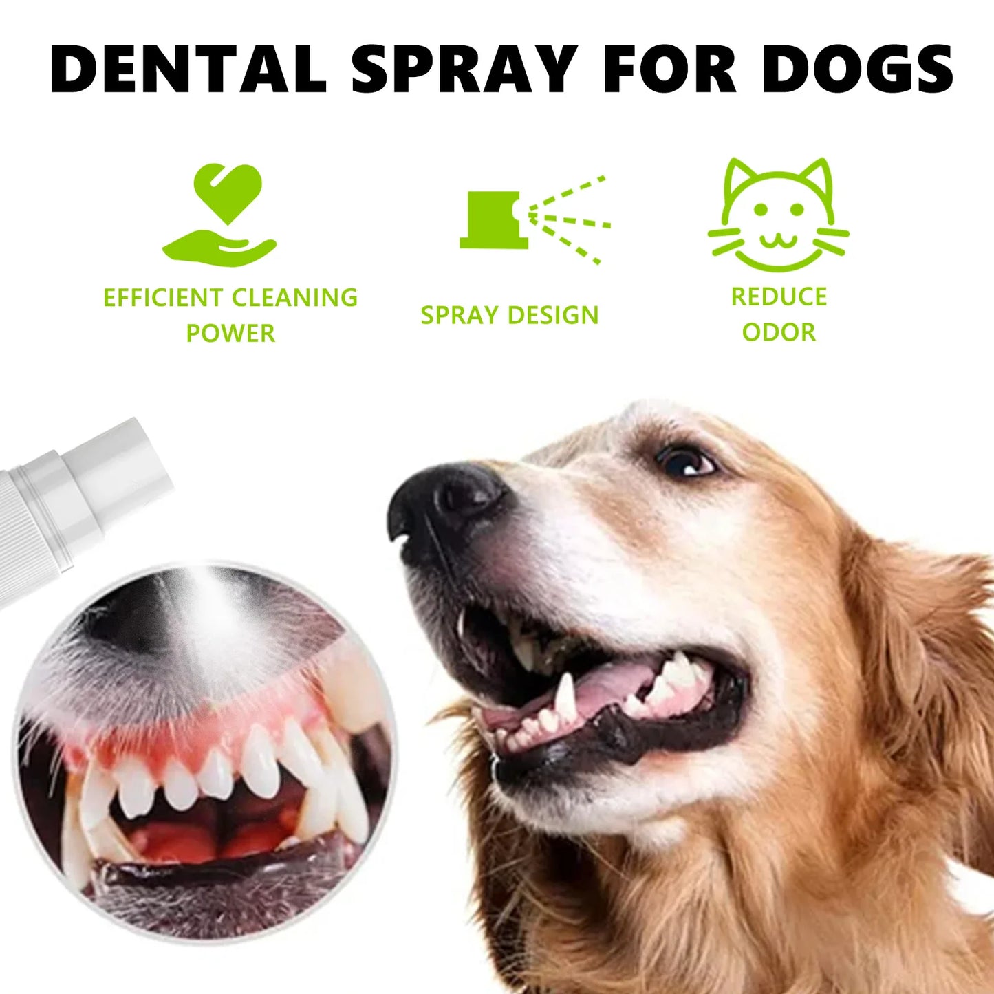 Cat and Dog Pet Mint Fresh Breath Spray Oral Cleansing Deodorant Odor Care 100ml Pet Supplies